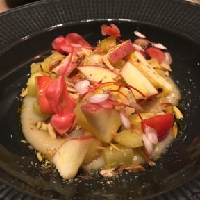Gluten-free apple breakfast dish from Agern Restaurant